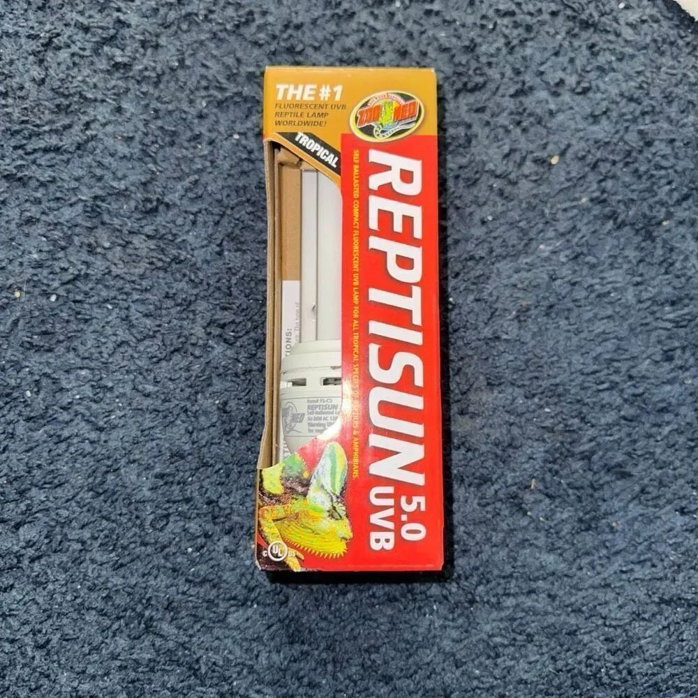 ZOO MED REPTISUN 5.0 MINI COMPACT FLUORESCENT DESERT BULB - 26 WATT - FS-C5 NEW